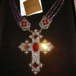 Heidi Dauss Cross jewel-encrusted cross necklace